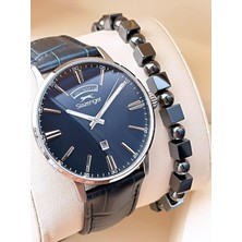 Slazenger Erkek Deri Kordon Bileklik Hediyeli 2 Yıl Garantili Suya Dayanıklı Kol Saati VS.BLKT.0761