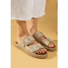 LTG Nova Hertas Bej Nubuk Tokalı Terlik