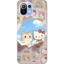 Manitoba Xiaomi Mi 11 Lite Uyumlu Baskılı Yumuşak Silikon Şeffaf Telefon Kılıfı