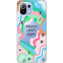 Manitoba Xiaomi Mi 11 Lite Uyumlu Baskılı Yumuşak Silikon Şeffaf Telefon Kılıfı
