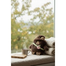 Kahverengi Kapibara Figürlü Yumuşak Peluş Kılıflı Sıcak Su Torbası