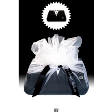 Adenz Kişiye Özel - Damat Bohçası Sandık - Süsleme Tülü - Yazılı Kurdele - Çeyiz Nişan Bohça Sandık Kutusu