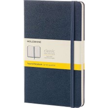 Moleskine Sert Kapak Kareli Defter L Boy 13X21 Cm. 240 Sayfa Safir Mavi