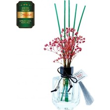 Aşk-ı Sermest Toptan Meczub Çiçek Serisi Kırmızı Gül Kokulu 5 x 120 ml Köşeli Şişe Bambu Çubuklu Ortam Kokusu Reed Diffuser Oda Kokusu