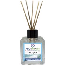 Aşk-ı Sermest Toptan Okyanus Aromalı Bambu Çubuklu Oda Kokusu Reed Diffuser Ortam Kokusu Parfüm, Küp Şişe, 120 mL, 10 Adet