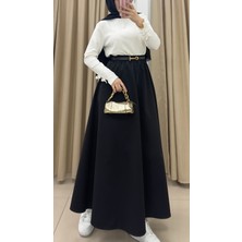 By Esma Eser Pileli Etek - Siyah