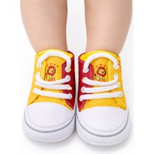 Sofame Baby Kız & Erkek  Bebek  Sarı-Kırmızı Ilk Adım Ayakkabısı