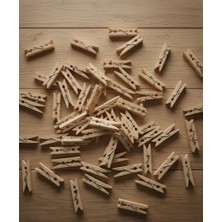 Vesta Concept 40 Adet Tahta Mandal Paketi - Pratik Kullanım Sert Ahşap Çamaşır Askı Seti - Doğal Ağaç Mandal