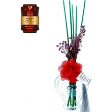 Aşk-ı Sermest Toptan Ölümsüz Aşk Çiçek Serisi Kırmızı Gül Kokulu 10 x 60 ml Kalp Şişe Bambu Çubuklu Ortam Kokusu Reed Diffuser Oda Kokusu
