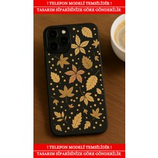 CoverMarkt Reeder S19 Max Pro Kılıf Premium Siyah Silikon Darbe Emici Yaprak Desenli Trendia