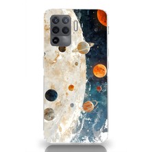 Manitoba Oppo Reno 5 Lite Uyumlu Baskılı Yumuşak Silikon Şeffaf Telefon Kılıfı