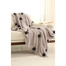 Cakkatex Ponponlu Ekstra Yumuşak Wellsoft Tv Battaniyesi|koltuk Battaniyesi