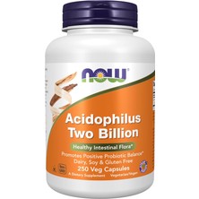 Now Foods Acidophilus, Two Billion, Strain Verified, Healthy Intestinal Flora, 250 Veg Capsules