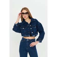 Aida Fashion Denim Crop Ceket