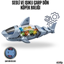 Giffy Oyuncak Köpek Balığı Çarp-Dön Araç Işıklı Sesli Müzikli Hareketli Oyuncak Köpek Balığı Araba