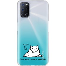 Manitoba Oppo A52 / A72 / A92 Uyumlu Baskılı Yumuşak Silikon Şeffaf Telefon Kılıfı