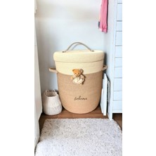 Bohema Home Hasır Bej Çamaşır Oyuncak Sepeti Düzenleyici Sepet