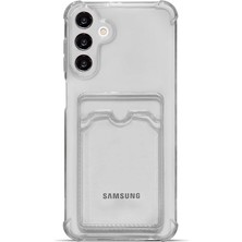 Cavora Amsung Galaxy S25 Fe Uyumlu Kamera Korumalı Kartlıklı Köşeleri Airbag Tasarımlı Darbe Önleyici Şeffaf Silikon Kılıf