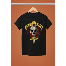 Magors Guns & Roses Baskılı %100 Pamuklu Regular Kalıp Tshırt