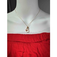 Uno Di Famiglia Kardan Adam Figürlü Kolye , Noel Kolyesi , Yılbası Hediyesi