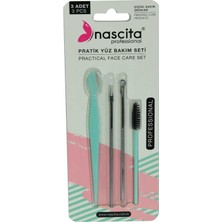 LTG Nova Profesyonel Pratik Yüz Bakım Seti - 2 Li Akne Aparatı Kaş Sı Maskara Fırçası 4 Lü Set 1 Adet