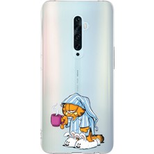 Manitoba Oppo Reno 2z Uyumlu Baskılı Yumuşak Silikon Şeffaf Telefon Kılıfı