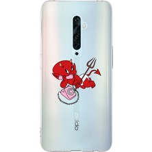 Manitoba Oppo Reno 2z Uyumlu Baskılı Yumuşak Silikon Şeffaf Telefon Kılıfı