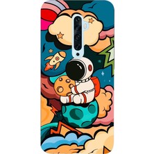 Manitoba Oppo Reno 2z Uyumlu Baskılı Yumuşak Silikon Şeffaf Telefon Kılıfı