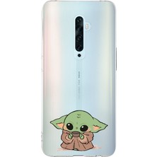 Manitoba Oppo Reno 2z Uyumlu Baskılı Yumuşak Silikon Şeffaf Telefon Kılıfı