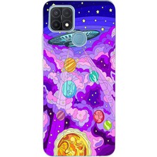 Manitoba Oppo A15 / A15S Uyumlu Baskılı Yumuşak Silikon Şeffaf Telefon Kılıfı