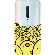 Manitoba Oppo Reno 2z Uyumlu Baskılı Yumuşak Silikon Şeffaf Telefon Kılıfı