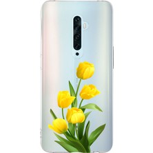 Manitoba Oppo Reno 2z Uyumlu Baskılı Yumuşak Silikon Şeffaf Telefon Kılıfı