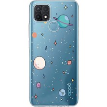 Manitoba Oppo A15 / A15S Uyumlu Baskılı Yumuşak Silikon Şeffaf Telefon Kılıfı