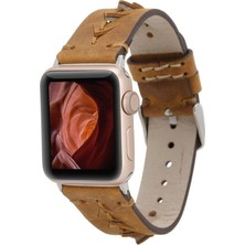Sinerjim Apple Watch Uyumlu Deri Kordon 38-40-41mm G19 Boras