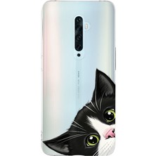 Manitoba Oppo Reno 2z Uyumlu Baskılı Yumuşak Silikon Şeffaf Telefon Kılıfı