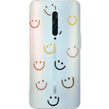 Manitoba Oppo Reno 2z Uyumlu Baskılı Yumuşak Silikon Şeffaf Telefon Kılıfı