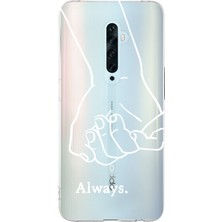 Manitoba Oppo Reno 2z Uyumlu Baskılı Yumuşak Silikon Şeffaf Telefon Kılıfı