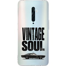 Manitoba Oppo Reno 2z Uyumlu Baskılı Yumuşak Silikon Şeffaf Telefon Kılıfı