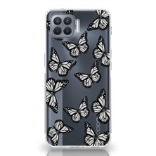 Manitoba Oppo Reno 4 Lite Uyumlu Baskılı Yumuşak Silikon Şeffaf Telefon Kılıfı