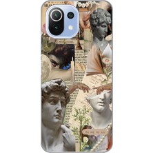 Manitoba Xiaomi Mi 11 Lite Uyumlu Baskılı Yumuşak Silikon Şeffaf Telefon Kılıfı