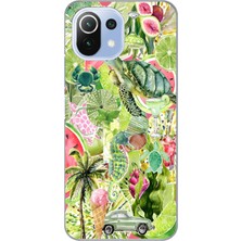 Manitoba Xiaomi Mi 11 Lite Uyumlu Baskılı Yumuşak Silikon Şeffaf Telefon Kılıfı