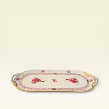 Herend El Yapımı Porselen Servis Tepsisi | 37X15 cm | El Boyama | Koleksiyonluk