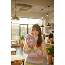 Mor Renkli Sevimli Canavar Peluş Kılıflı Sızdırmaz Sıcak Su Torbası Hediye