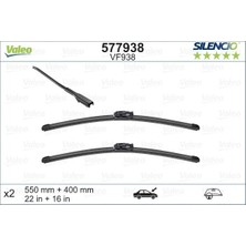 Valeo 577938 Silencio VF938 X2 550 400MM Ön Lodgy-Dokker Silencio X-Trm Flat Blade Muz Tipi Silecek Binek GEN2V6 577938 BEK-288901217R
