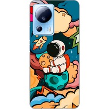 Manitoba Xiaomi Mi 13 Lite Uyumlu Baskılı Yumuşak Silikon Şeffaf Telefon Kılıfı