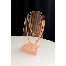 Kuzeylina Pleksi Kolye Askısı Oval Form Akrilik & Ahşap Takı Standı – Kolye Organizeri