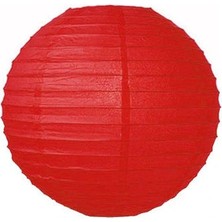 Çerçici Dekoratif Çin Feneri – Kağıt Lamba - Kırmızı