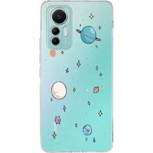 Manitoba Xiaomi Mi 12 Lite Uyumlu Baskılı Yumuşak Silikon Şeffaf Telefon Kılıfı