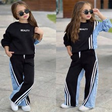 Kot Detaylı Modern Tasarım Kız Çocuk Takım