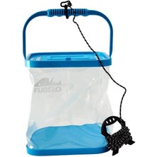 Fubelo Mavi Balıkçı Kovası 25x22cm Katlanır ve Sızdırmaz Özellikleri ile Pratik Balık Tutma Yardımcısı